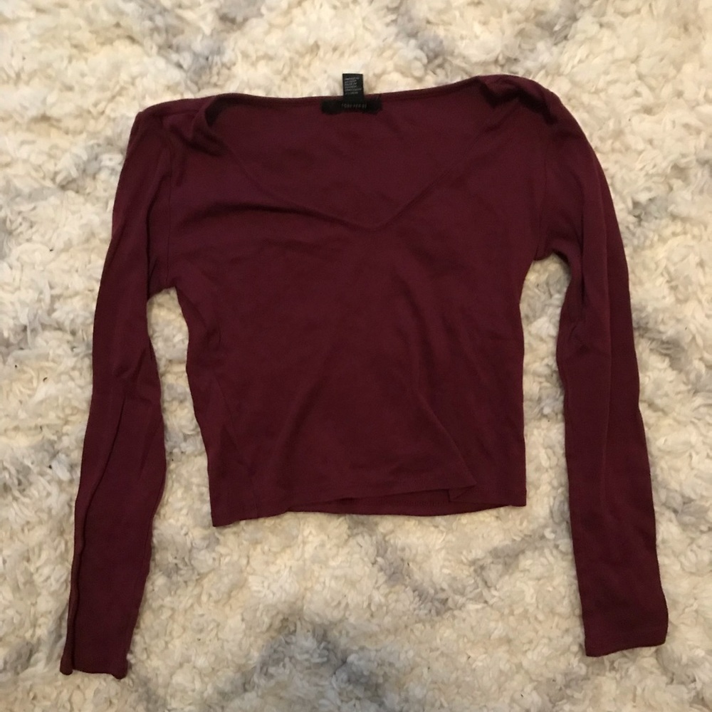 Maroon crop top